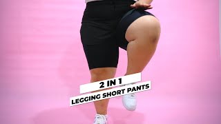 TIENTO 2IN1 LEGGING SHORT PANTS | PLUS SIZE