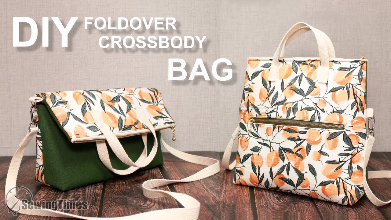 DIY Foldover Crossbody Bag | Multi Pockets Handbag Tutorial ...