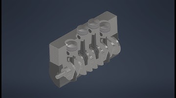 Straight Four Engine Assembly - Autodesk Inventor