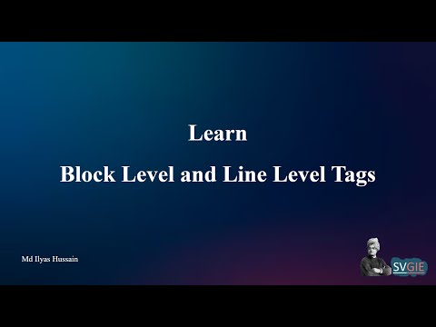 How Block and Line  Level Tags Works in HTML| HTML CSS | Block Level and Line Level Tags