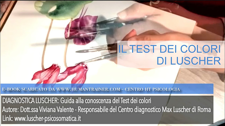 Test dei colori di lüscher online gratis