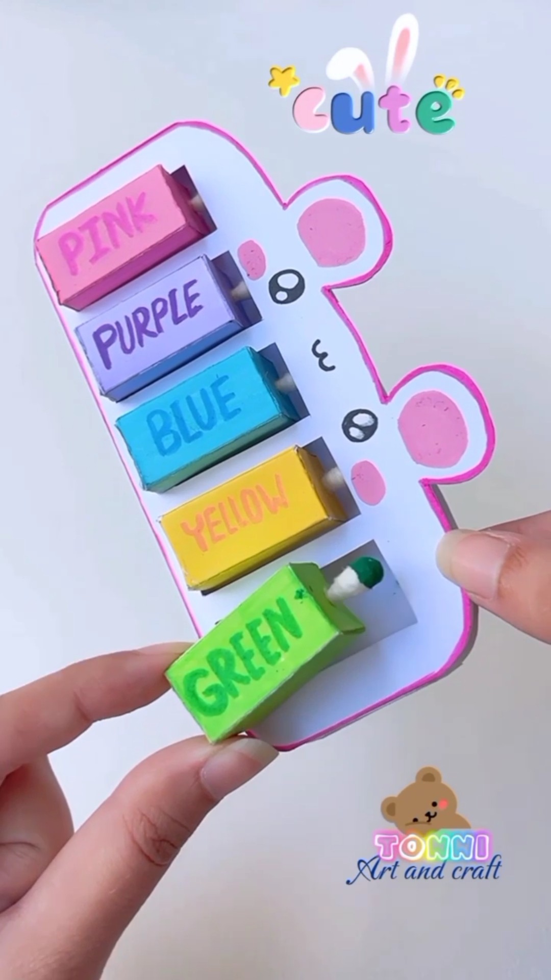 DIY cute highlighter #shorts #tonniartandcraft #art #love #cute #craft