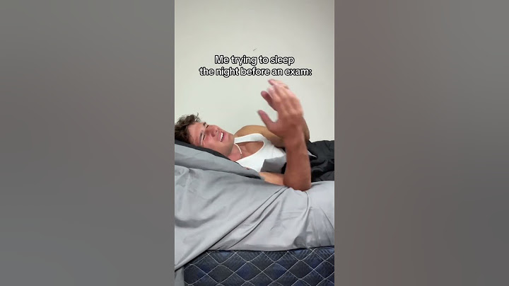 I can’t sleep before exams😕