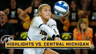 Central Michigan at Iowa | Highlights | Big Ten Volleyball | Sept. 8. 2023