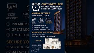Maison Elysee 3 | 1BR + Study @ AED 770,000 | Pantheon Developer