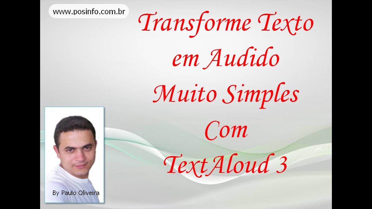 TRANSFORME TEXTO EM AUDIO MP3 TEXTALOUD FAÇA AUDIO LIVRO