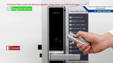 Hione Plus Smart Digital Door Lock :  How to delete remote control and interlock (H-5400)