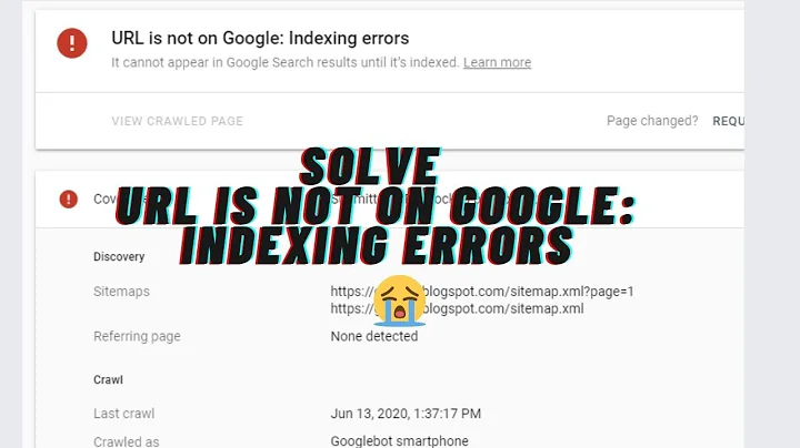 How to Fix URL is not on Google Indexing Errors : Indexing Errors
