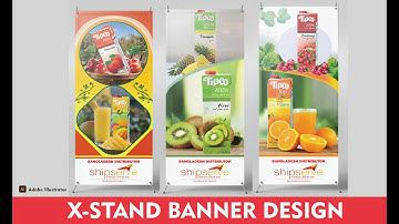 X-Stand Banner Design Illustrator Tutorial | Rollup Banner Design Tutorial