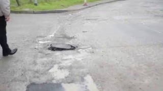 Botched pothole repairs at Newquay's Treloggan Industrial Estate