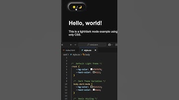 Light/Dark Mode Using Only CSS 🤯#css #webdevelopment #frontenddeveloper #aniamtion