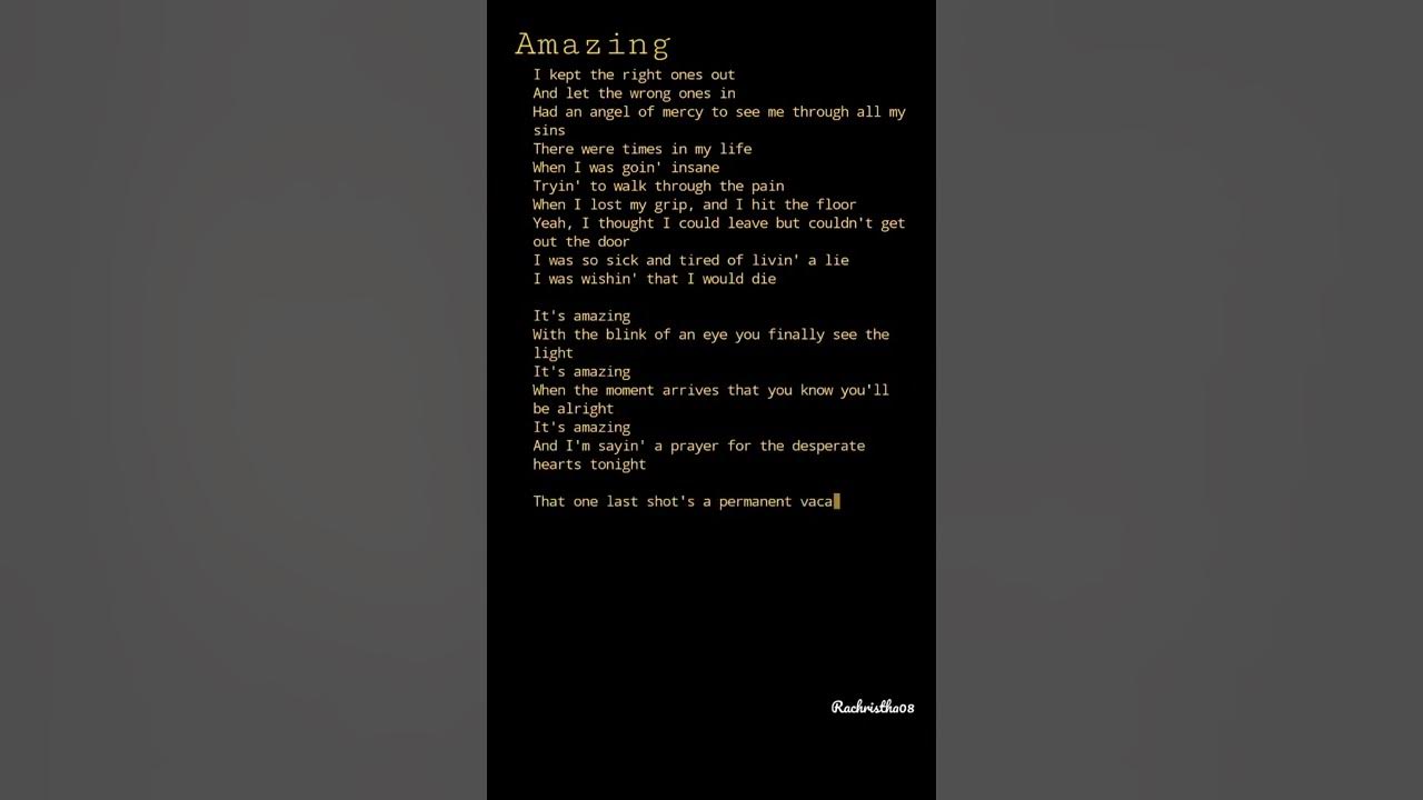 "Amazing" Aerosmith (Lyrics)