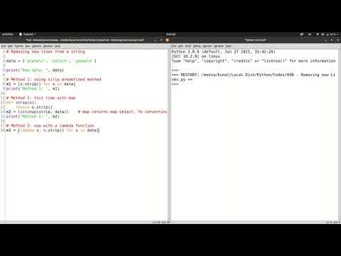 You can remove new lines from a string | Python - YouTube