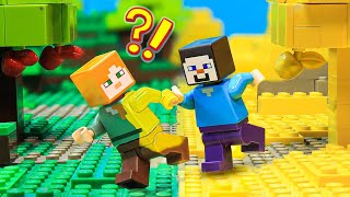 Minecraft but Everything I touch turns to GOLD  LEGO Minecraft Animation