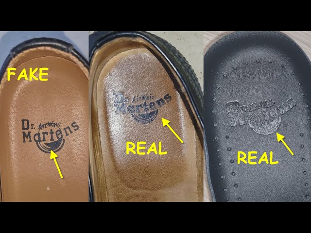 Dr. Martens shoes real vs fake. How to spot original Doc Martens 1461  footwear - YouTube