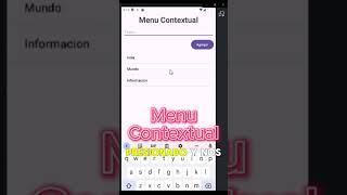 Menú Contextual Android Studio | Guía completa JAVA para principiantes 🔥 #viralvideos #viralshorts