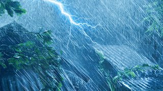 Fall Asleep Fast with Thunderstorm Sounds on Stormy Night | Heavy Rain, Intense Thunder &amp; Wind Sound