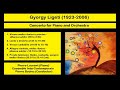 Capture de la vidéo Gyorgy Ligeti (1923-2006) - Concerto For Piano And Orchestra