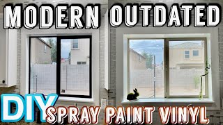 HOW TO SPRAY PAINT VINYL WINDOWS | FROM OUTDATED TO MODERN, BEST TIPS TO PAINT WITH SPRAY PAINT