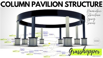 Rhinoceros 6 and Grasshopper Column Pavilion Structure Using Series