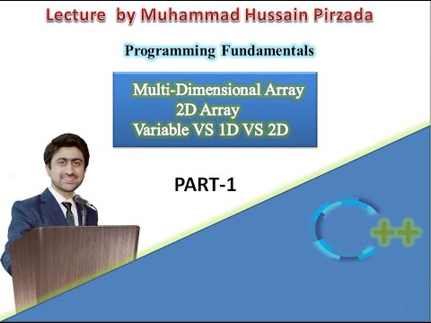 Lecture on  2D array Two dimensional array in hindi / urdu