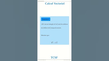 Exercice 6 Serie 2 Cours Le Calcul Vectoriel TCS Maths space2study