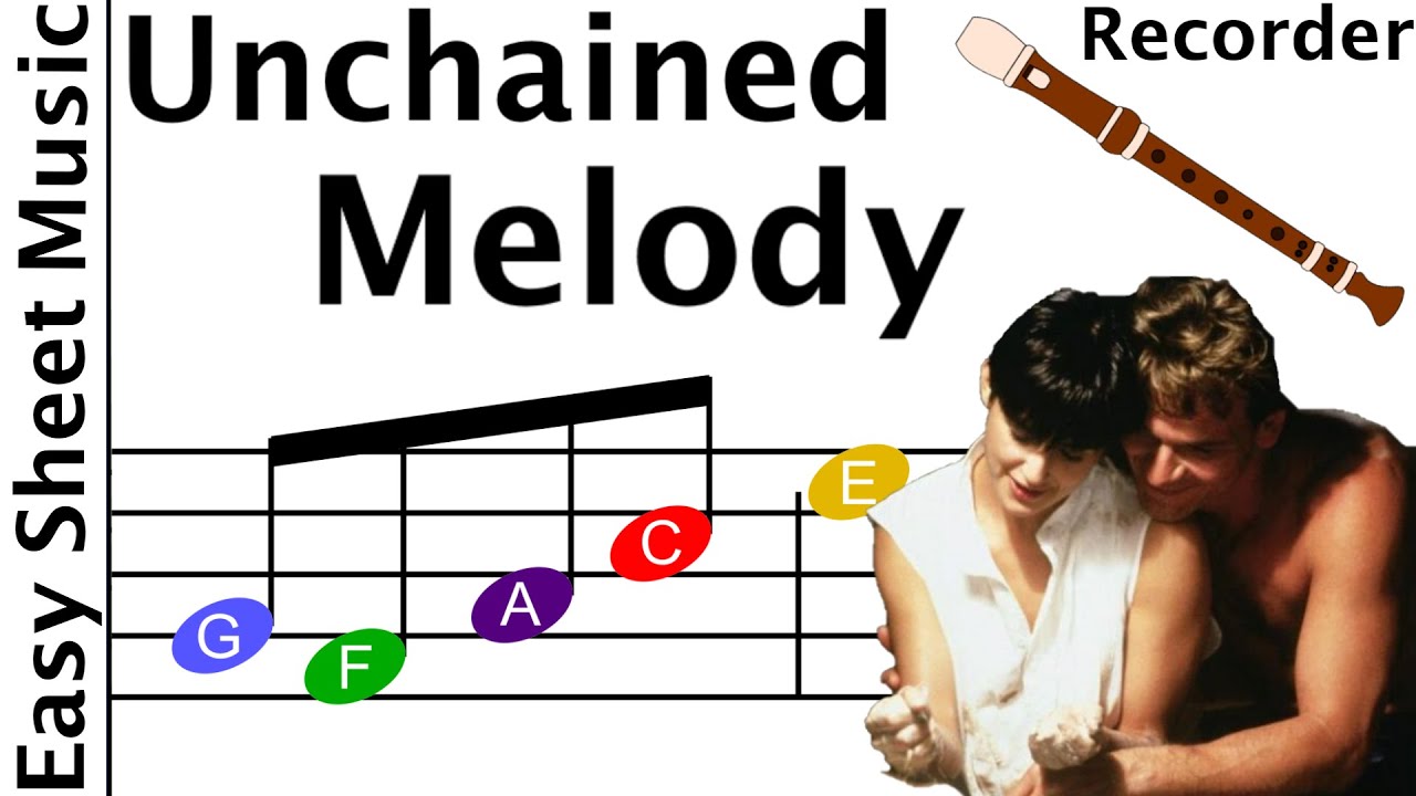 How to Play Unchained Melody on Recorder Easy Beginner Sheet Music
