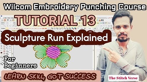 Wilcom Embroidery Punching Course Tutorial 13 | Sculpture Run Tool Explained | Urdu/hindi