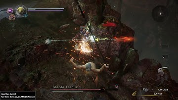 Demo Beta Nioh 2 Maeda Toshiie vs One simple spear (no damage, no items, no equips)