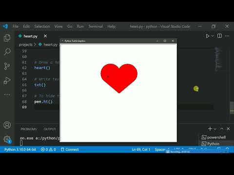Make Heart with Python | Python projects for Beginners