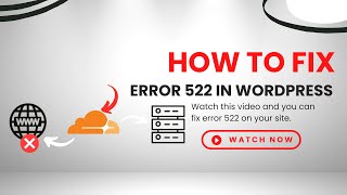How to Fix Error 522 | Cloudflare Error -WP Dev | #error522 #connectionerror