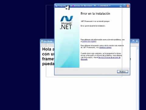 error al intalar net framework 4 - YouTube