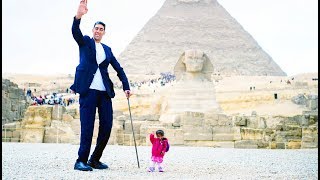Самый ВЫСОКИЙ и самая МАЛЕНЬКАЯ встретились в Каире - Султан Кёсен и Джиоти Амге Самый ВЫСОКИЙ и самая МАЛЕНЬКАЯ встретились в Каире - Султан Кёсен и Джиоти Амге