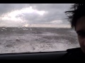 Train being battered by 30ft waves UK Dawlish - Scary!