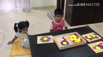 Melissa & Doug Wooden Pattern Blocks and Boards