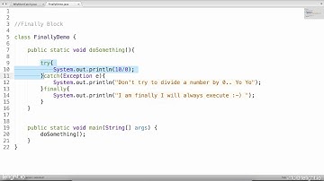 Exception Handling Part 6 - finally block