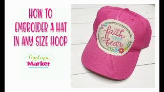 Make a Hat Patch with your Embroidery Machine in Any Size Hoop