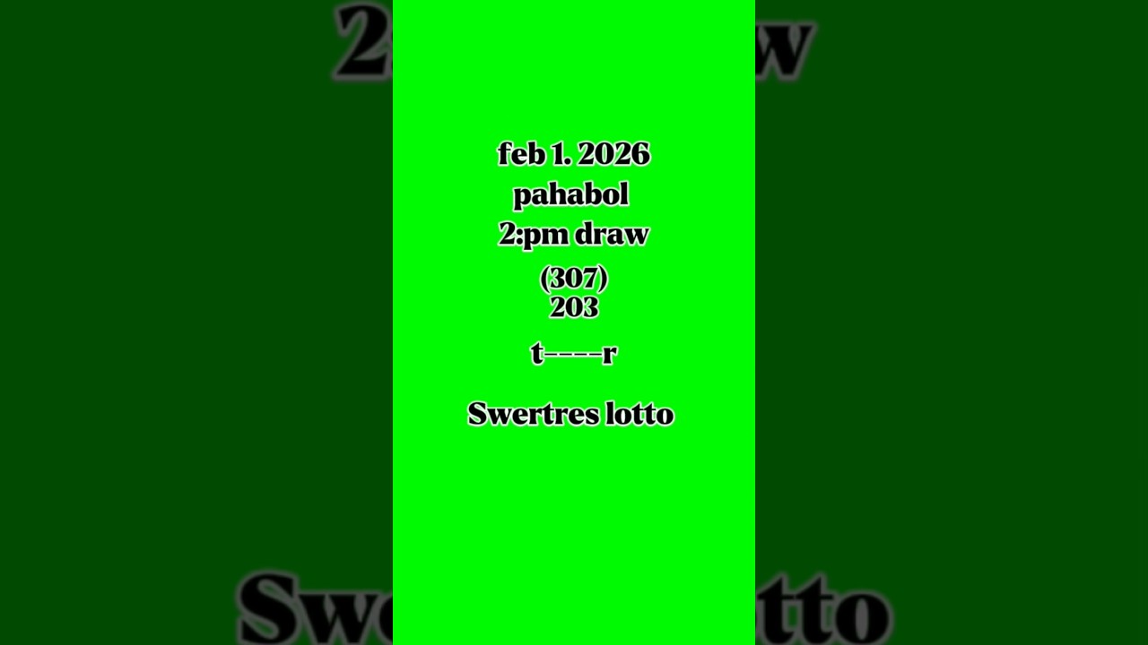 2:pm draw pahabol Swertres lotto tips guide Feb 1. 2026