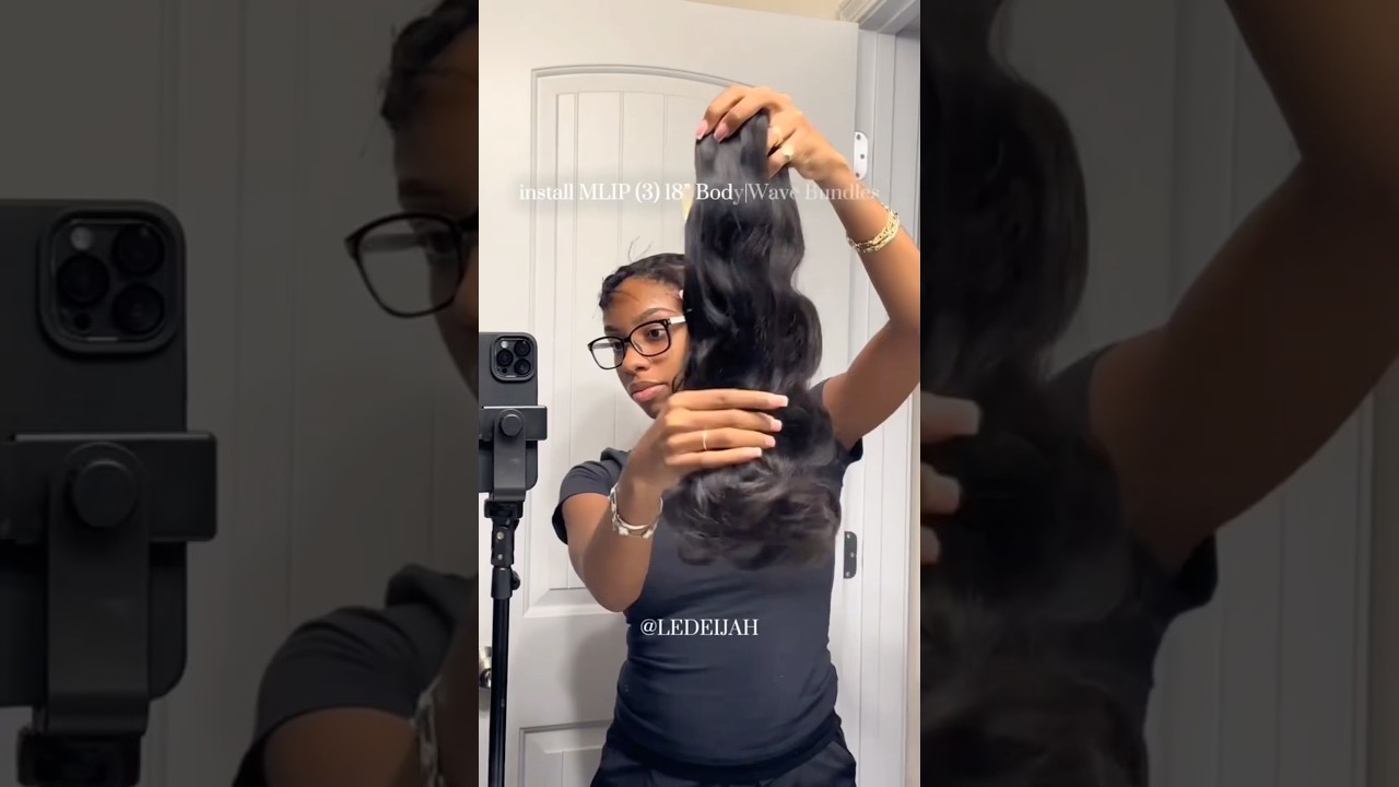 Install MLIP Hair 18 18 18 Raw Human Hair Bundles With Her!!