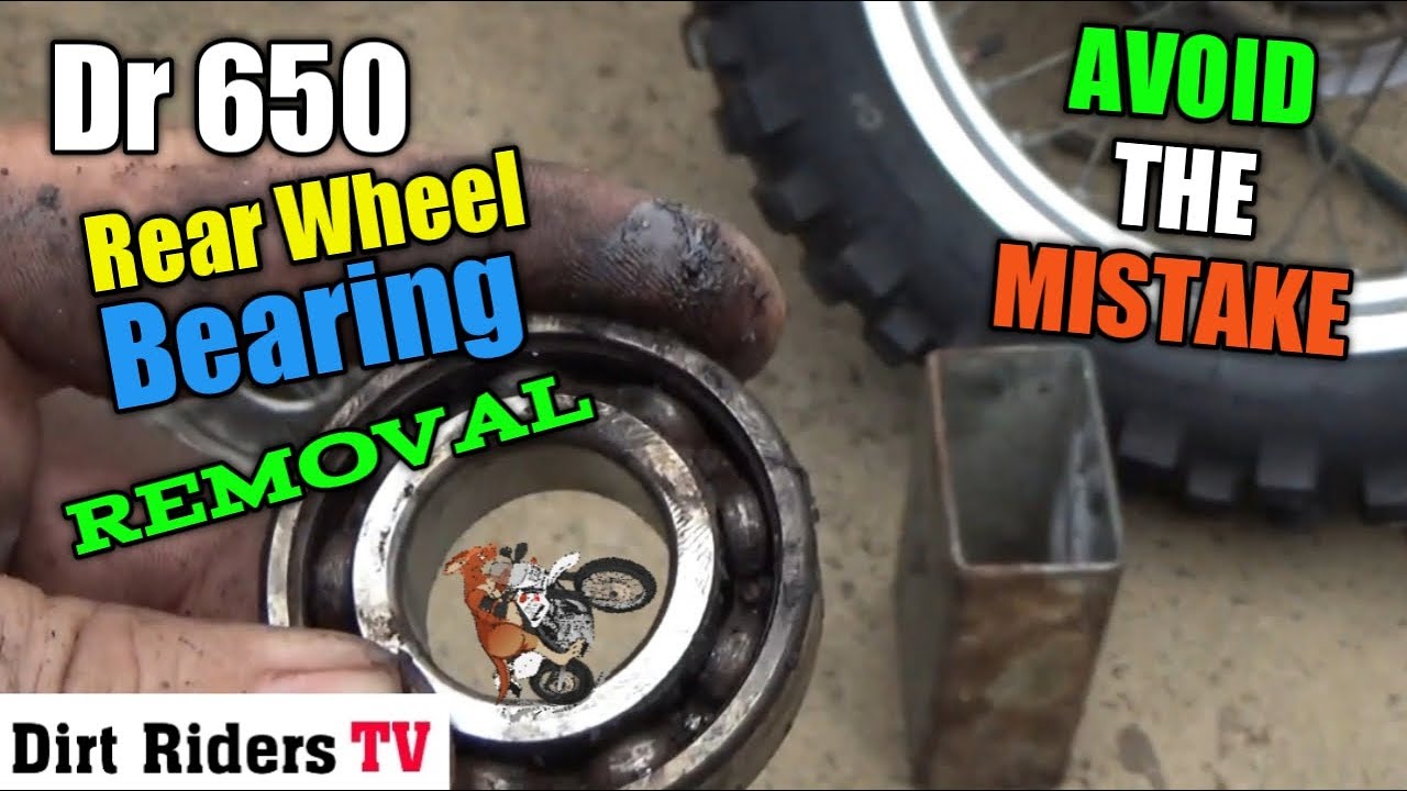 DR 650 Wheel Bearing Rear Part 1 YouTube