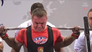 Bakkelund vs Olech vs Gaishinets at the IPF world open powerlifting championships 2019 in Dubai