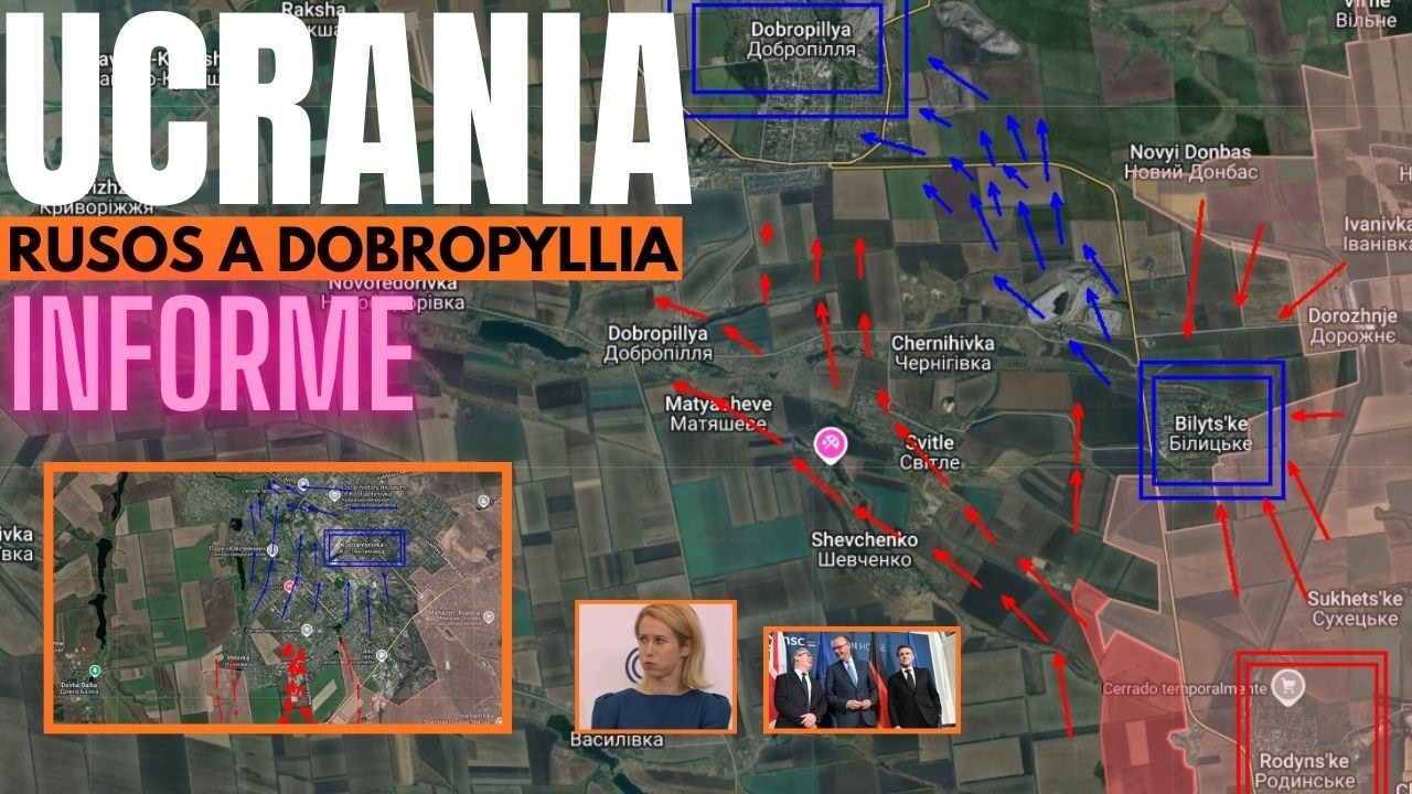 RUSOS COMIENZA A AVANZAR A DOBROPYLLIA DESDE RODYNSKE/ AUMENTA CONTROL EN SUMY/ +AVANCES +NOTICIAS