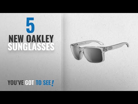 Top 10 Oakley Sunglasses [ Winter 2018 ]: Oakley Holbrook Sunglasses, Clear Frame/Chrome Iridium
