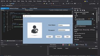 Login form in visual studio windows form application 2019 screenshot 3