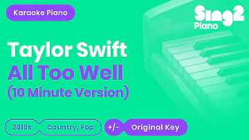 Taylor Swift - All Too Well (Piano Karaoke)