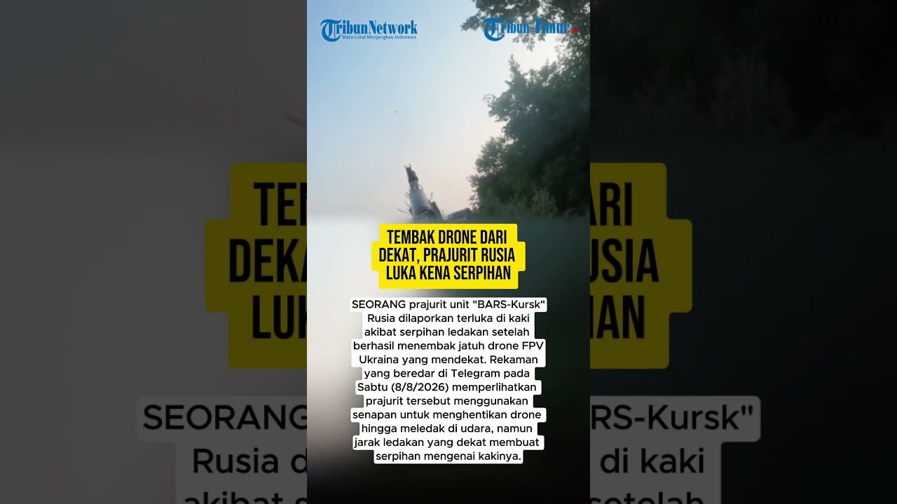 TEMBAK DRONE DARI DEKAT, PRAJURIT RUSIA LUKA KENA SERPIHAN