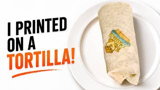 3D printer, printing edible ink on a Tortilla? 'Panda Treat' 3D printer, printing edible ink on a Tortilla? 'Panda Treat'