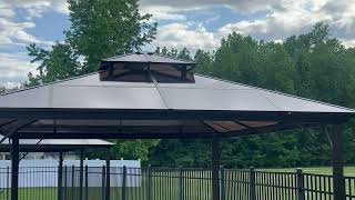 Paragon Outdoor Sonoma Hard Top Gazebo, Multi Layer Black Aluminum Backyard Structure Review