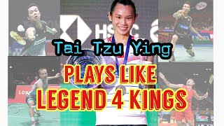 How Tai Tzu Ying Plays Like Legend 4 Kings Lin Dan Lee Chong Wei Taufik U0026 Peter  