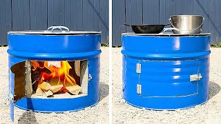 How to build a stove from a barrel